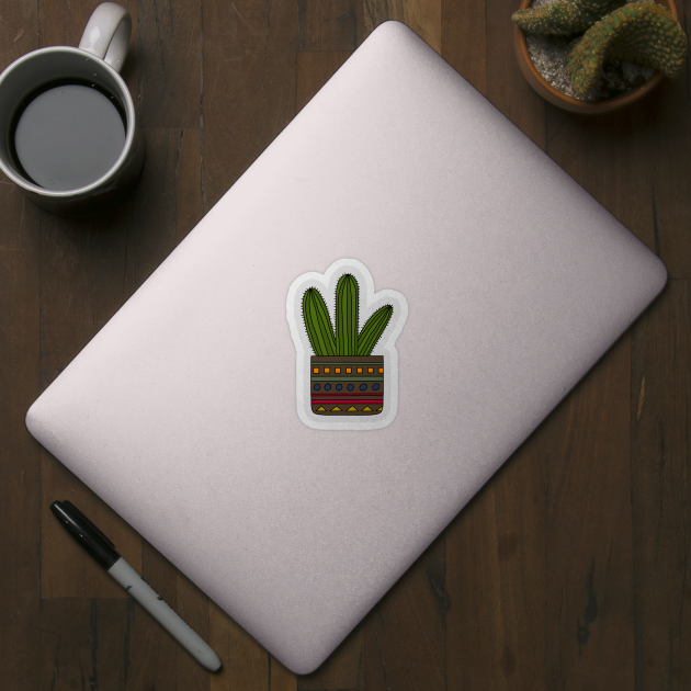 Cute Cactus Design #103: Dark Green Cacti by DreamCactus